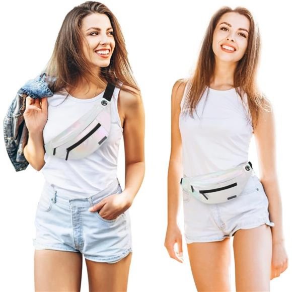 Large Crossbody Fanny Pack with 4-Zipper Pocket Gym Sports Festival Workout - Picture 4 of 6